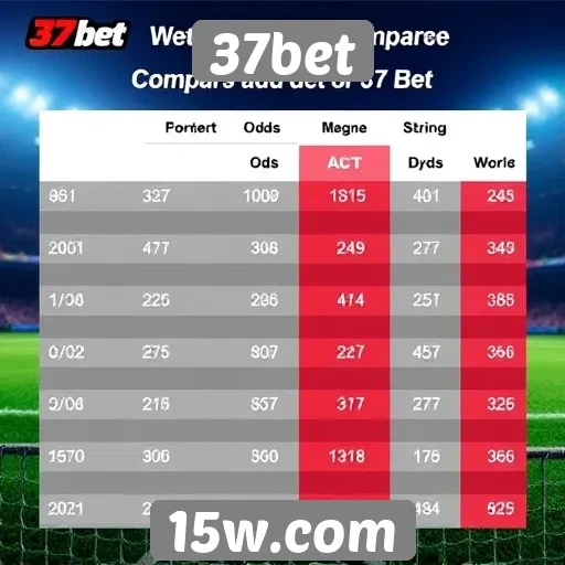 Comparação das odds em 37bet com concorrentes
